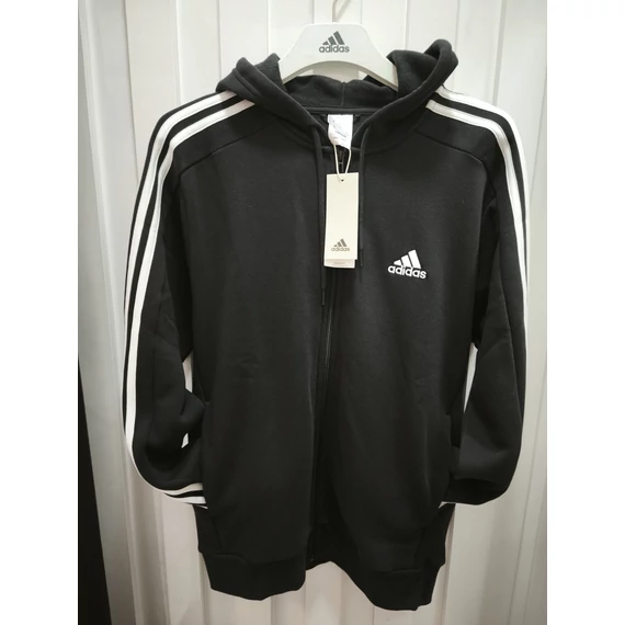 Adidas férfi 3 csíkos cipzáros kapucnis pulóver
